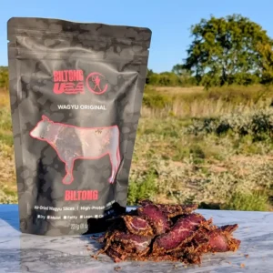 Biltong USA Wagyu Biltong made from US Wagyu beef, sliced and traditionally air-dried