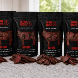 Biltong Sampler 4 x 4oz  Angus, Wagyu & Both Peri Peri