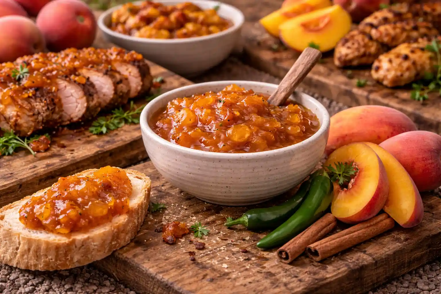 Biltong USA Peach Chutney 500g