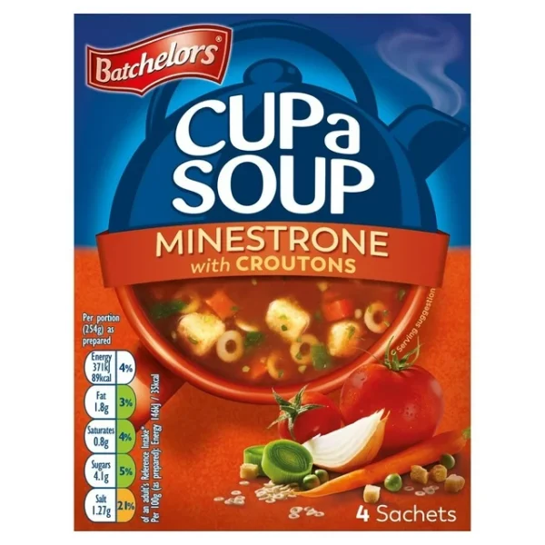 Batchelors Cup a Soup Minestrone w Croutons - 4Pk