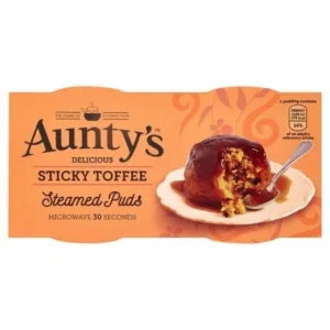 Auntys Sticky Toffee Steamed Puds 2Pk