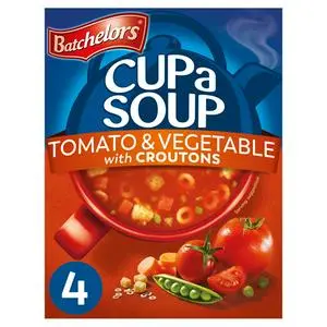 Batchelors Cup a Soup Tomato & Vegetable w Croutons - 4Pk