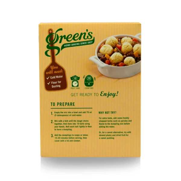 Greens Dumpling Mix 137g - Past Date Item - Image 2