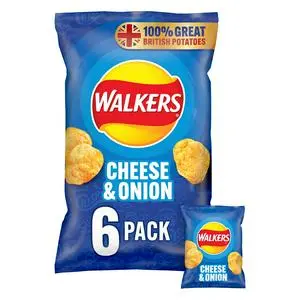 Walkers Cheese & Onion 6Pk 150g
