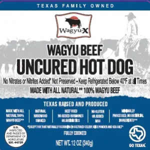 Wagyu-X Uncured Hot Dog 12oz