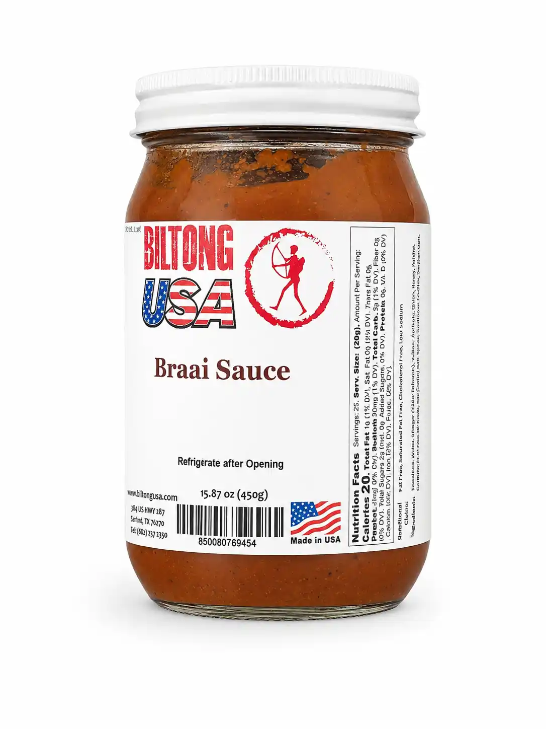 Biltong USA Braai Sauce 450g (15.87oz)