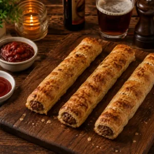 Biltong USA Jumbo Sausage Rolls Pies Frozen 3Pk